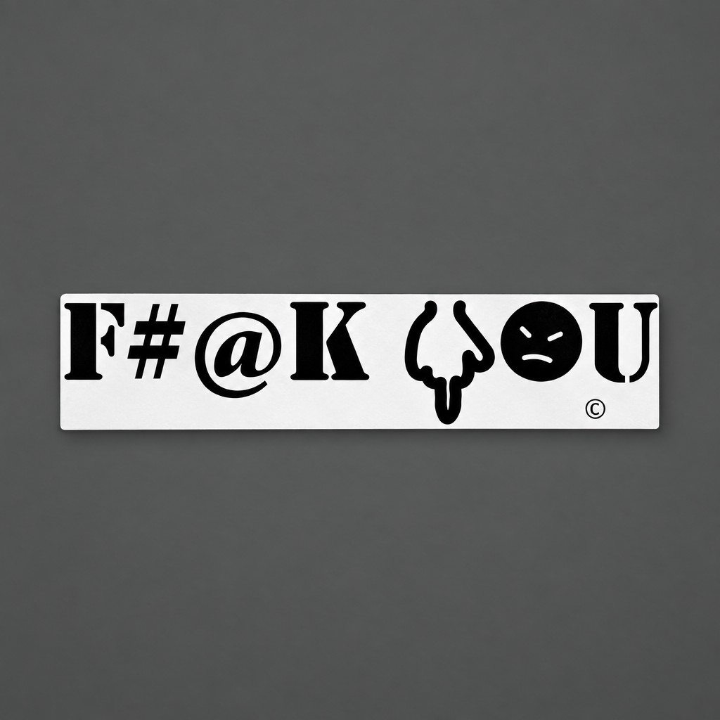 Angry Fuck You Bumper Sticker