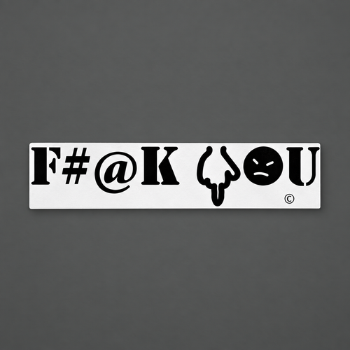 Angry Fuck You Bumper Sticker